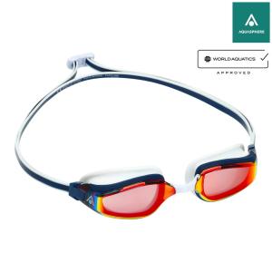 Aqua Sphere アクアスフィア FASTLANE ファストレーン スイムゴーグル TITANIUM MIRROR LENS チタニウムミラーレンズ クッション付き WA承認モデル 197560AQ｜e-stroke