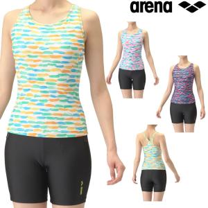 新品未使用arenaセパレート水着スイミングキャップとゴーグルケース付き アリーナ ARENA フィットネス水着 レディース セパレーツ