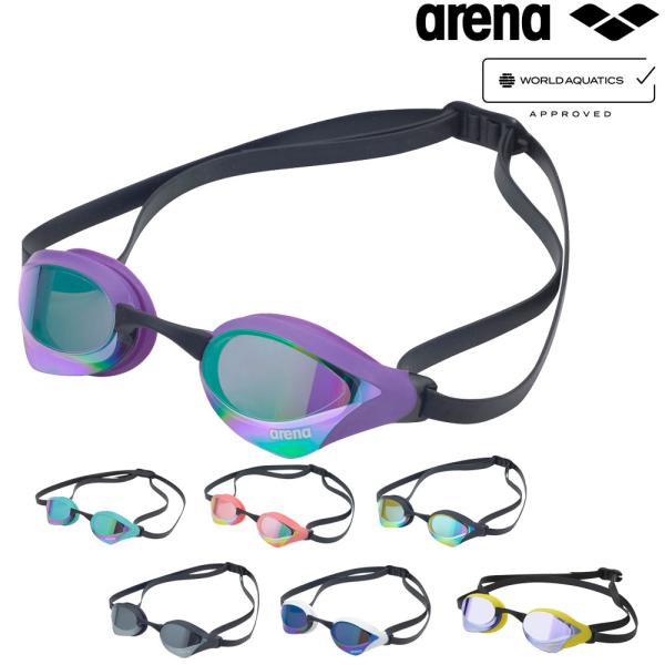 アリーナ ARENA 水泳 レーシングゴーグル コブラコアミラーレンズ クッション付き WA承認モデ...