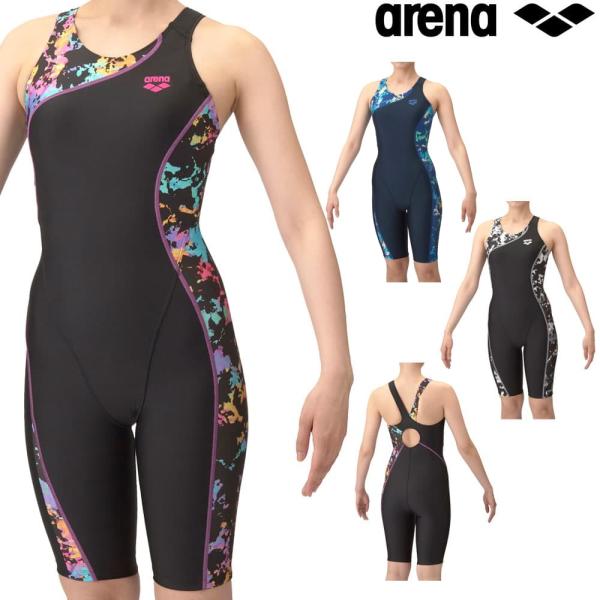 アリーナ ARENA フィットネス水着 レディース スパッツ オープンバック ハーフレッグ オールイ...