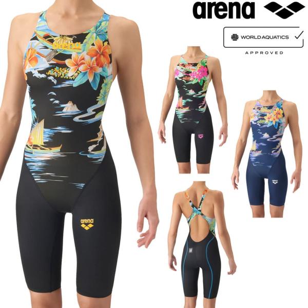 アリーナ ARENA WA承認 競泳水着 レディース レーシングワンピーススパッツ オープンバック ...
