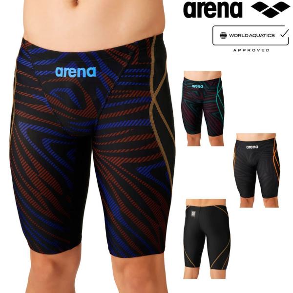 アリーナ ARENA 競泳水着 メンズ WA承認 レーシングスパッツ ハーフレッグ AQUA RAC...