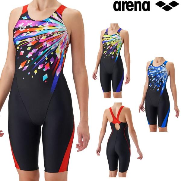 アリーナ ARENA フィットネス水着 レディース ワンピーススパッツ オープンバック ハーフレッグ...