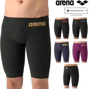 アリーナ ARENA 競泳水着 メンズ WA承認モデル レーシングスパッツ ハーフレッグ AQUAFORCE FUSION-ONE 大会用 布帛 fina マーク あり AS6SRC12M