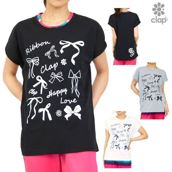クラップ CLAP リボンクラップ ドルマンエス レディース Tシャツ 半袖 スポーツアパレル トレ...