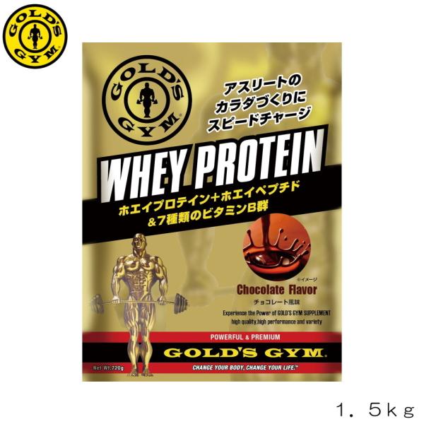 GOLD&apos;S GYM ゴールドジム ホエイプロテイン チョコレート風味 1.5kg F5515 83...