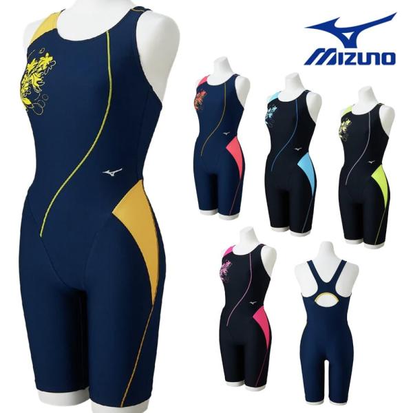 ミズノ MIZUNO フィットネス水着 レディース Stroke ONEオールインワン パッド付き ...