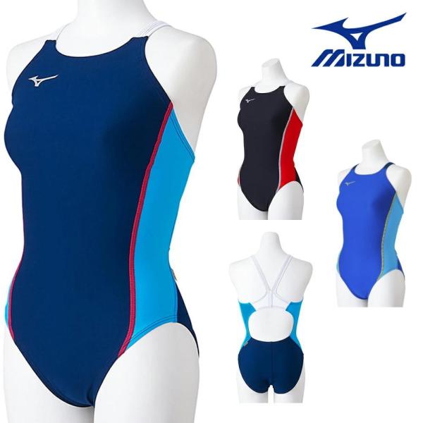 ミズノ MIZUNO 競泳水着 練習用水着 レディース エクサースーツ ミディアムカット EXER ...