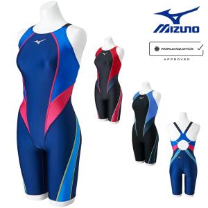 ミズノ MIZUNO 競泳水着 レディース WORLD AQUATICS承認 STREAM ACE ハーフスーツ マスターズバック ストリームフィットA 2024年春夏モデル N2MGB240｜e-stroke