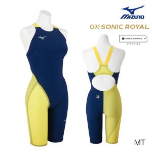 ミズノ 競泳水着 レディース GX SONIC ROYAL MT WA承認モデル ハーフスーツ 布帛素材 競泳全種目 短距離〜中・長距離 選手向き fina マーク あり N2MGD202｜ヒカリスポーツ NEXT Yahoo!店