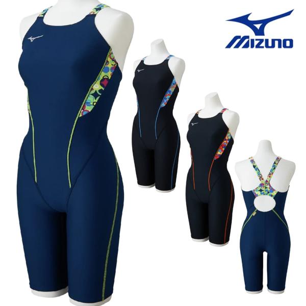 ミズノ MIZUNO 競泳水着 練習用水着 レディース エクサースーツ ハーフスーツ オールインワン...