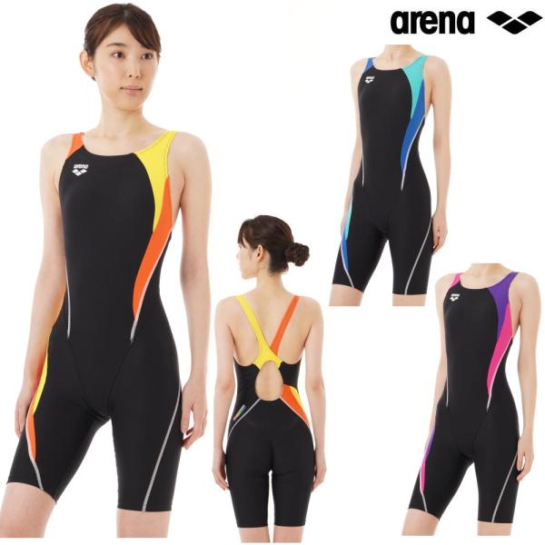 競泳水着 レディース アリーナ 練習用 ARENA ハーフスパッツ タフスーツ 着やストラップ ヒカ...