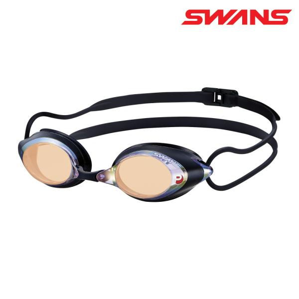 スイミングゴーグル FINA承認 WA承認モデル ミラーゴーグル クッション付き SWANS PRE...