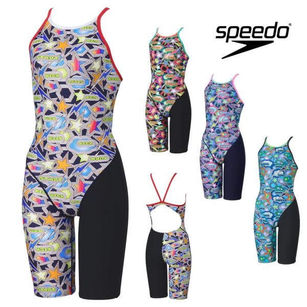 SPEEDO 競泳水着 練習用水着 レディース スパークリングブーンターンズニースキン オールインワ...