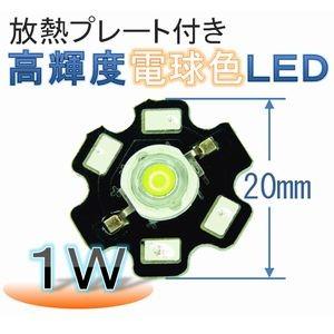 放熱プレート付き 高輝度 電球色ＬＥＤ（１Ｗ）