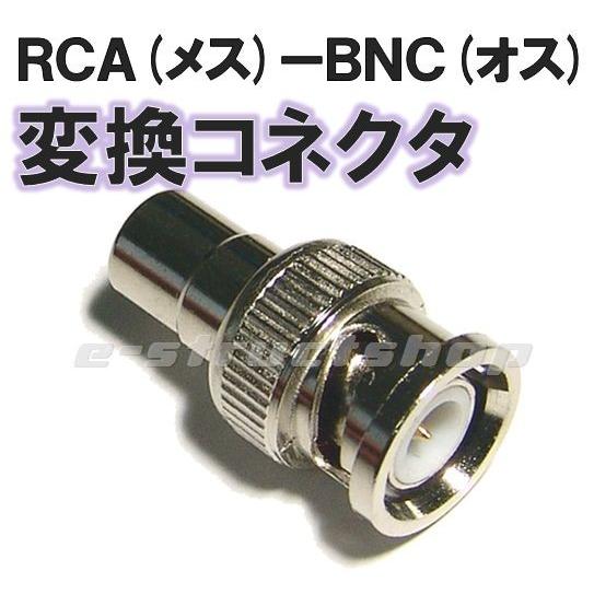 RCA ピンジャック(メス) − BNC プラグ (オス) 変換コネクタ