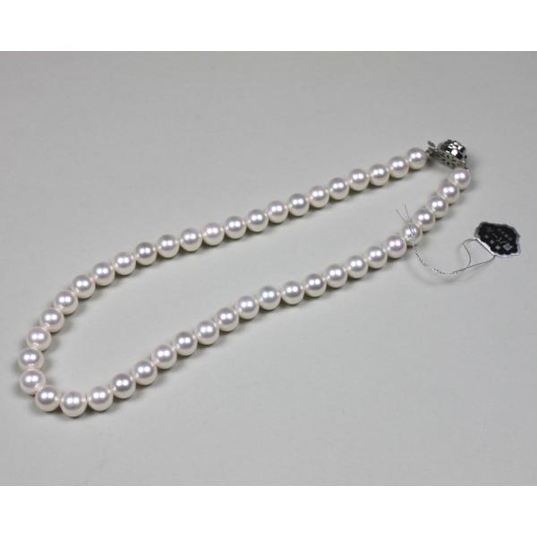 パールネックレス　最高級本貝パール9ミリ玉16インチネックレス　フォーマル　結婚式・２次会に