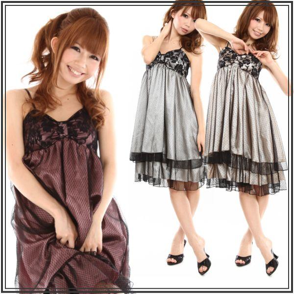 パーティードレス　ふんわりチュールのティアードワンピ　ピンク　ホワイト　ゴールド　ショートドレス　ド...