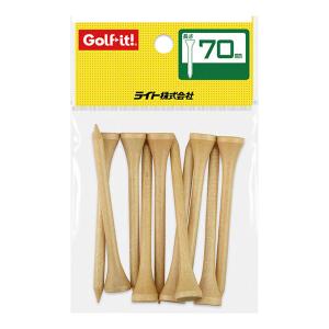 LITE ライト ウッドティー 70 ニス塗 T-11 ゴルフ ラウンド用品 ロングティー 70mm