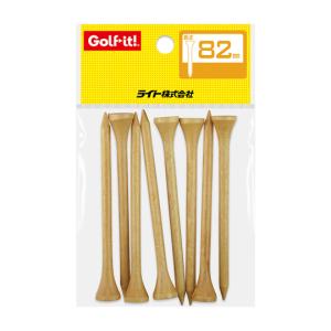LITE ライト ウッドティー 82 ニス塗 T-248 ゴルフ ラウンド用品 超ロングティー 82mm