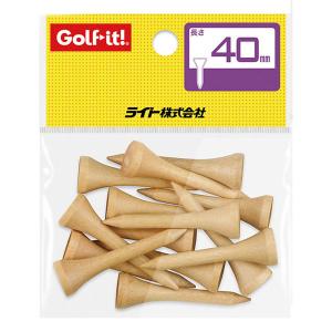 LITE ライト ウッドティー 40 ニス塗 T-33 ゴルフ ラウンド用品 ショートティー 40mm
