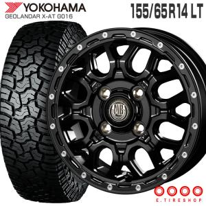 ジオランダー X-AT G016 155/65R14 XR-800M 14×4.5 マットブラックピアスポリッシュ MBK/PP 4本ホイールセット ヨコハマ GEOLANDAR X-AT MUD BAHN｜e-tireshop