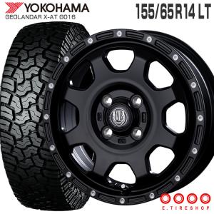 ジオランダー X-AT G016 155/65R14 XR-910K 14×4.5 マットブラックピアスポリッシュ MBK/PP 4本ホイールセット ヨコハマ GEOLANDAR X-AT MUD BAHN｜e-tireshop