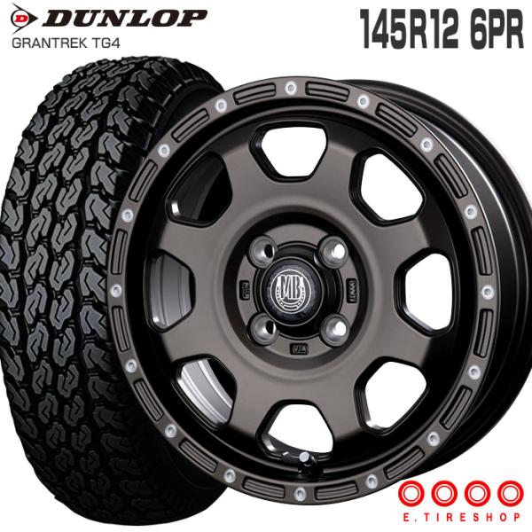 グラントレック TG4 145R12 6PR XR-910K 12×4.0 マットブロンズピアスポリ...