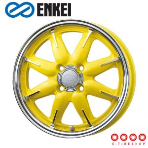 エンケイ オール ワン 14×5.0J PCD100 4H INSET+45 ボア径φ75 マシニングレモンイエロー 14インチ ENKEI all one ホイール 単品1本｜e-tireshop