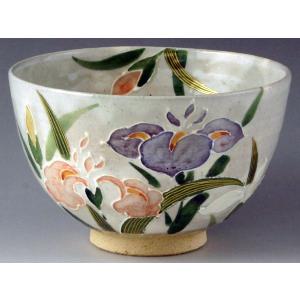 茶碗 宮地英香 黒仁清 武蔵野 新品 茶道具 抹茶茶碗（まっちゃちゃわん） 茶碗 黒仁清 武蔵野 宮地英香