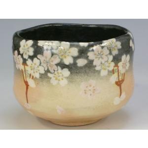 京焼 清水焼 色絵桜抹茶碗 剛 : 松韻堂 Yahoo!店 - 通販 - Yahoo