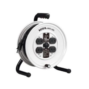 ハタヤ JS-101W 屋内用コードリール 2芯 10m ホワイト 重量2.0kg HATAYA コ...