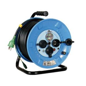 日動　電工ドラム　防雨屋外型　アース漏電しゃ断器付　30M NPW-EB33　ブレーカー付きコードリール｜e-toolショッピング