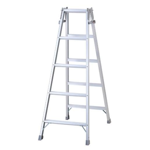 ハセガワ RH-15c はしご兼用脚立 5段 5尺 幅広60mm 天板高140cm 耐荷重100kg...