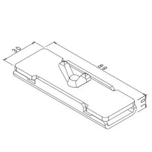 NSP 外構スリット固定金具 巾100mm 直...の詳細画像1