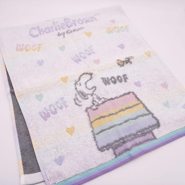 スヌーピー ピーナッツ フェイスタオル Feelin groovy オフホワイト 34×80cm 日...