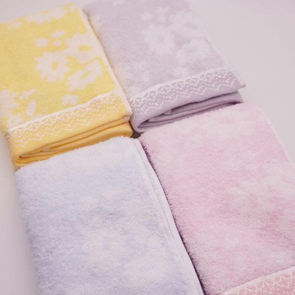 フェイスタオル フラワーワルツ  日本製 今治 34×80cm キッチン 洗面所 花柄 おしゃれ ギ...