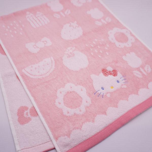 サンリオ フェイスタオル ナチュラルソフト  33×80cm ハローキティ ピンク  キャラクター ...