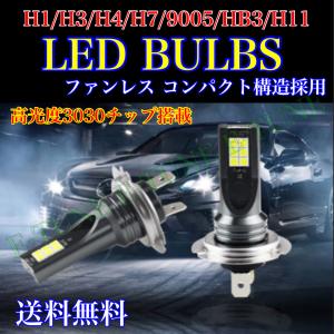 LED ヘッドライトバルブ 【H4】 車検対応 送料無料 12V フォグランプ ハイビーム ロービーム H1 H3 H4 H7 9005 HB3 H11 ファンレス