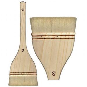 水墨画筆 墨運堂 1型平刷毛3．0号 はけ ハケ 絵筆 水張り 水引き 絵刷毛 版画 日本画