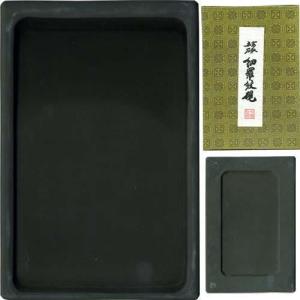 書道硯 中国硯 細羅紋硯 長方型 8吋 550008 (600404) すずり