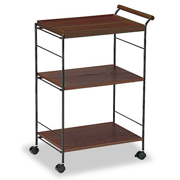 オーク材の突き板使用のキッチンワゴン サイドワゴン