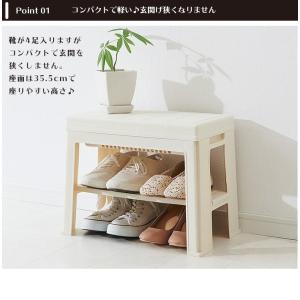 耐荷重100kg!コンパクトなエントランスベン...の詳細画像2