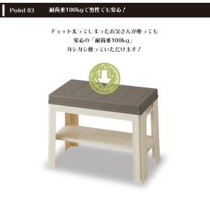 耐荷重100kg!コンパクトなエントランスベン...の詳細画像4