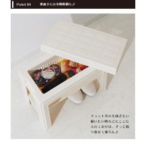 耐荷重100kg!コンパクトなエントランスベン...の詳細画像5
