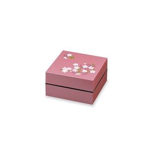 ランチボックス お弁当箱 宇野千代 18cm オードブル重 二段 アケボノ桜 [ピンク]｜e-unit