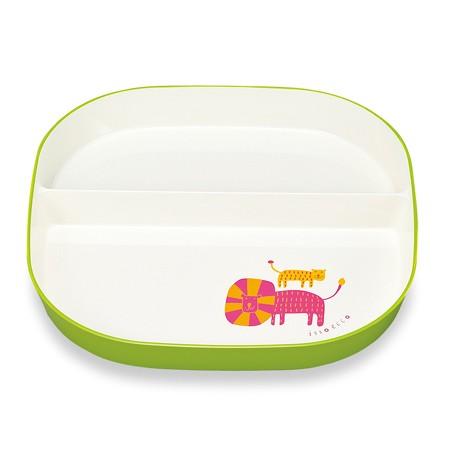 ランチプレート ワンプレート isso ecco Animal アニマル柄 24cm 食器 [グリー...