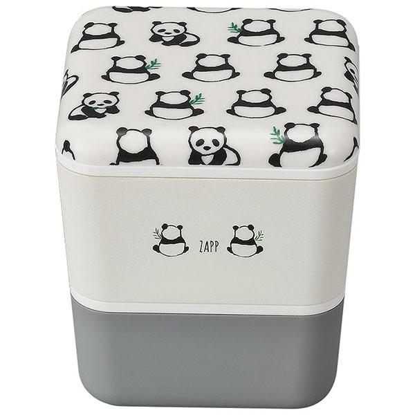 お弁当箱 2段 ZAPP スクエアネストランチ ゴーヤ 600ml [パンダ]