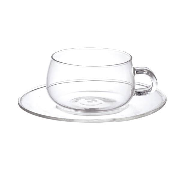カップ＆ソーサー　ティーカップ　UNITEA ユニティ 230ml ガラス製