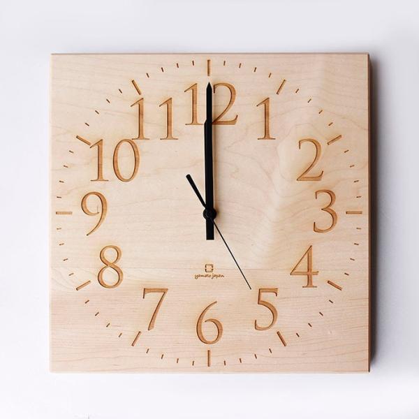 ヤマト工芸 MUKU スタンダード 数字 メープル YK14-101 壁掛け時計 シンプル モダン ...
